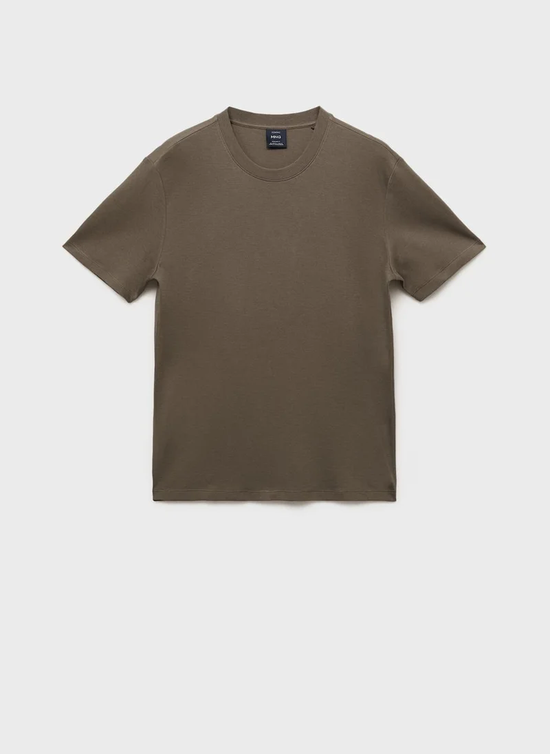 Mango Man Medium weight regular fit T-shirt