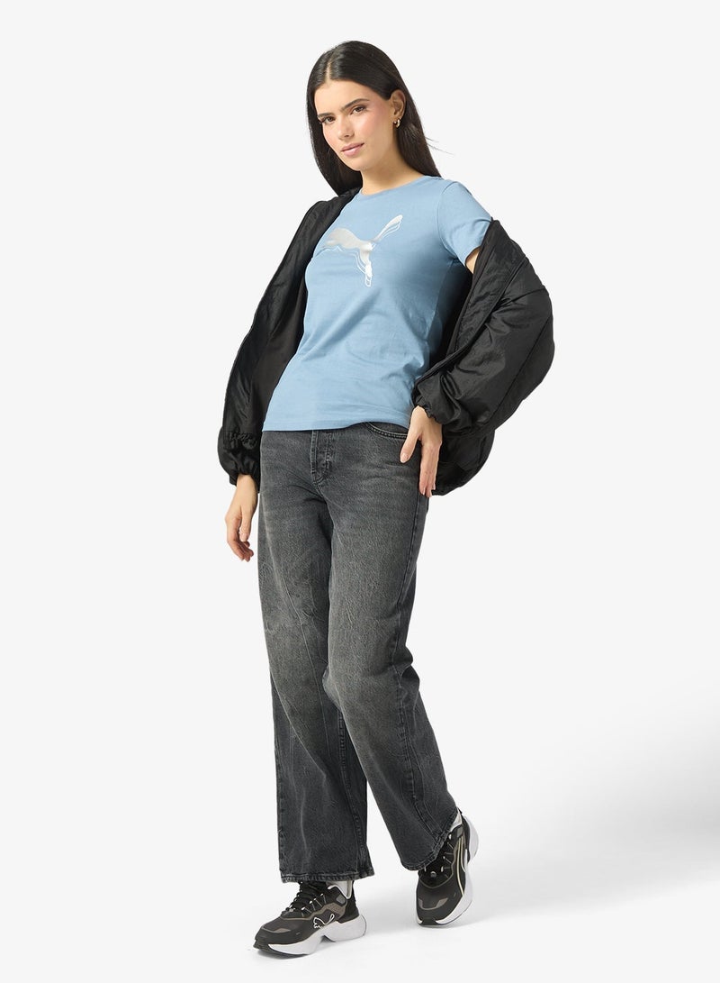 PUMA essential logo metallic t-shirt - Image 4