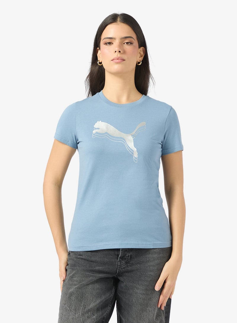 PUMA essential logo metallic t-shirt - Image 1