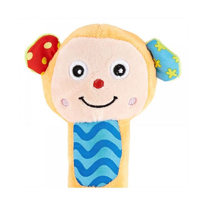 Pixie لعبة رنين قرد بيكسي للأطفال من 0 شهرًا فما فوق، بيج، تطوير حسي، قوام وأصوات - Image 3