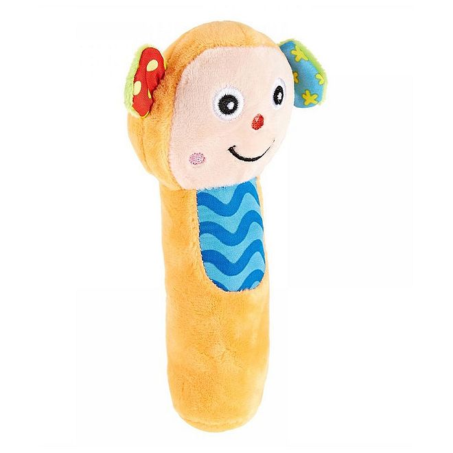 Pixie لعبة رنين قرد بيكسي للأطفال من 0 شهرًا فما فوق، بيج، تطوير حسي، قوام وأصوات - Image 2