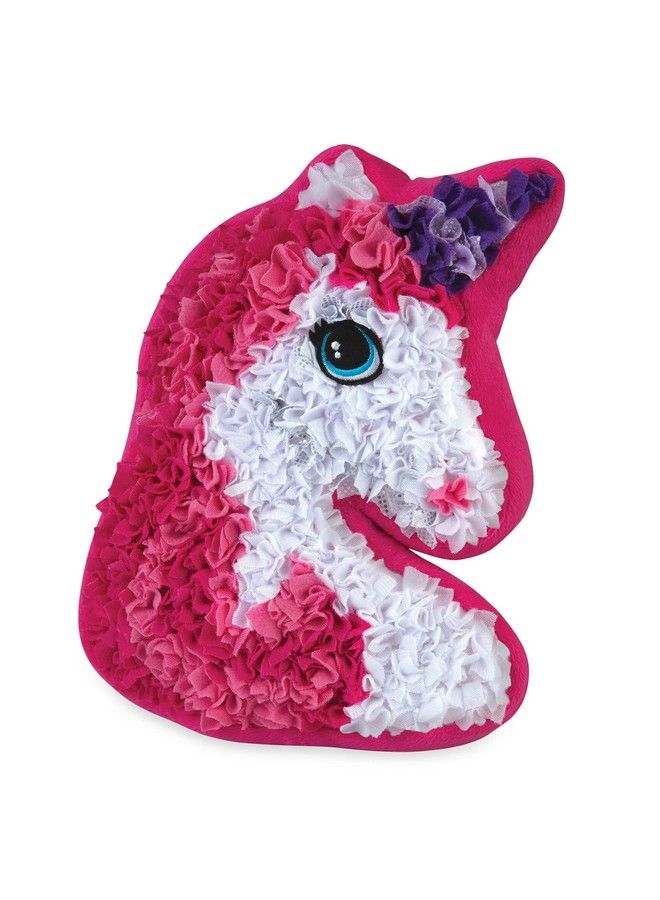 Plushcraft Unicorn Pillow Fabric By Number Art & Crafts Ages 5 And Up No Sewing Required 324 Pieces For Making Your Own Diy Unicorn Cozy Pillow Kids Project Learning Fun With Bright Colors