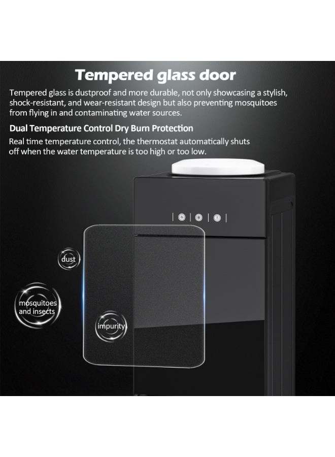 HAVERTYS Top-Loading Water Dispenser with Smart Storage & Auto Safety Control,3-Temperature Adjustable Dispenser, Electric Hot and Cold Dispenser for Home Office - Image 3