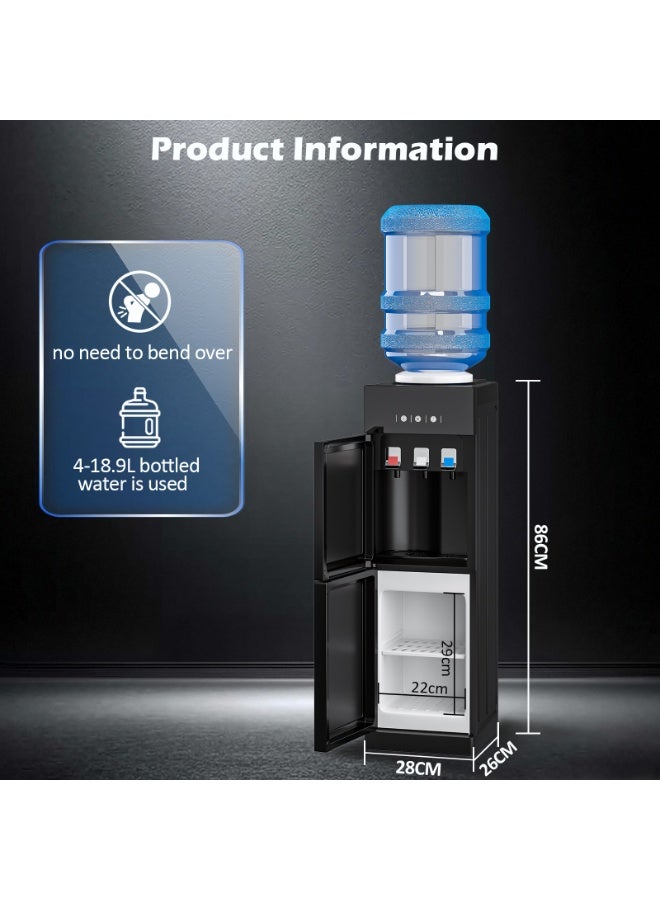HAVERTYS Top-Loading Water Dispenser with Smart Storage & Auto Safety Control,3-Temperature Adjustable Dispenser, Electric Hot and Cold Dispenser for Home Office - Image 4