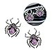 ORIESSE Spider Car Decor2pcs Purple Black Spider Air Vent Clips Car FreshenersBling Goth Horror Decorations AccessoriesRefillable Essential Oil Diffuser - Image 2