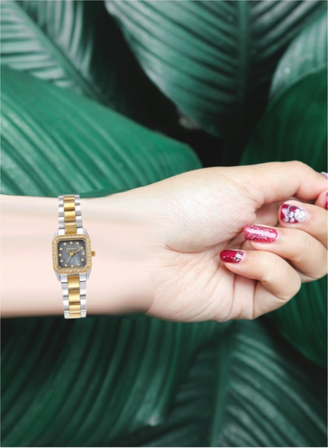 Black Moon Elegant Blackmoon Women's Watch Stylish Grey Dial Stainless Steel Band Water Resistant Perfect for Casual and Formal Wear - Image 3