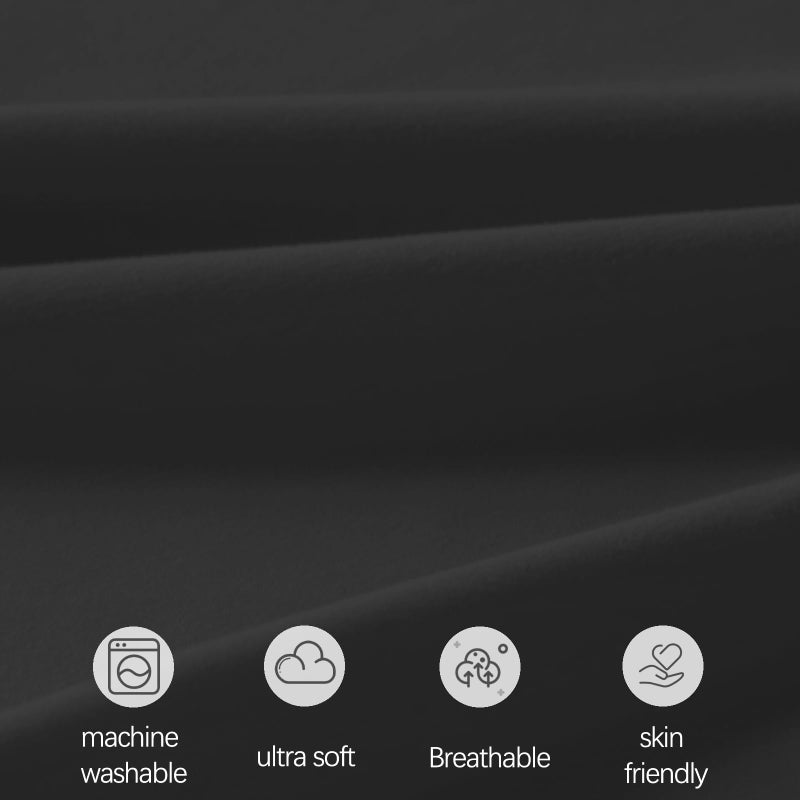 Biloban Pack and Play Sheets Fitted, 2 Pack Pack and Play Sheet Fits for Graco Pack n Play Mattress, Neutral Playard Sheets for Baby Boys and Girl, Black - Image 4