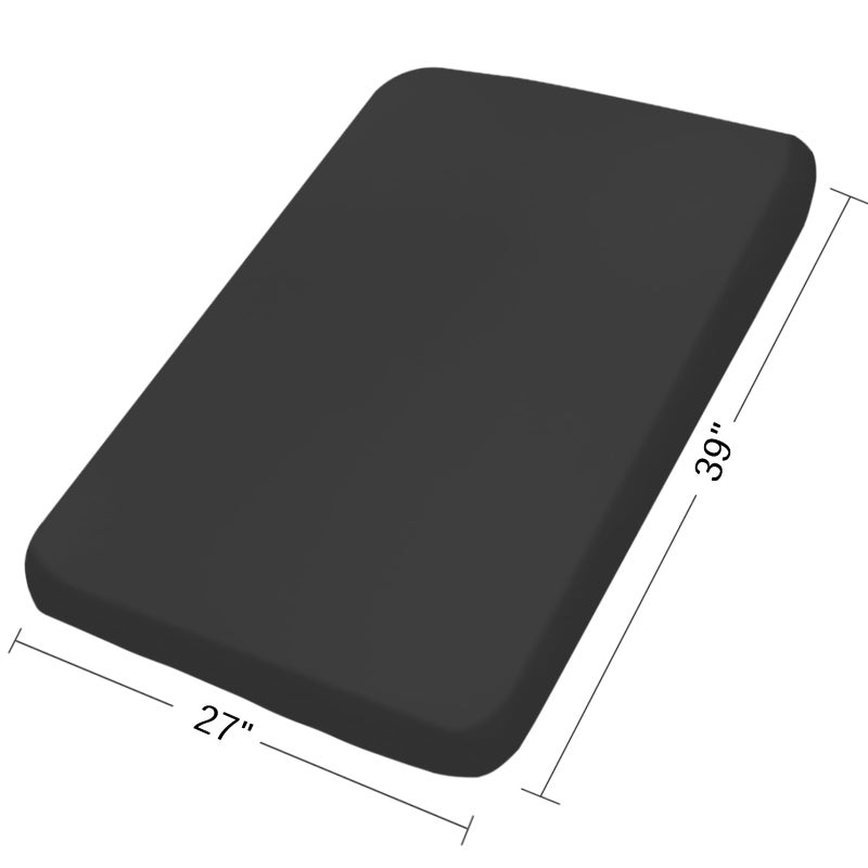 Biloban Pack and Play Sheets Fitted, 2 Pack Pack and Play Sheet Fits for Graco Pack n Play Mattress, Neutral Playard Sheets for Baby Boys and Girl, Black - Image 5