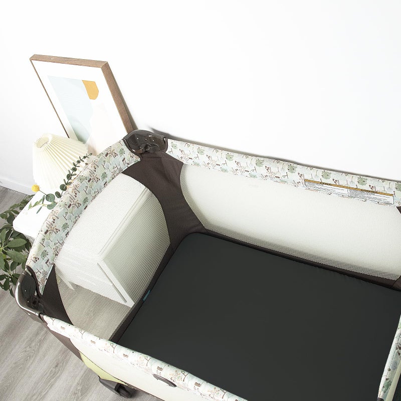 Biloban Pack and Play Sheets Fitted, 2 Pack Pack and Play Sheet Fits for Graco Pack n Play Mattress, Neutral Playard Sheets for Baby Boys and Girl, Black - Image 2