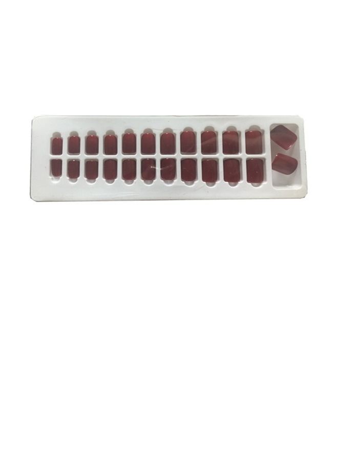 BLOOMING TIME Red Fake Acrylic Artificial Nails Full Cover  - Image 1