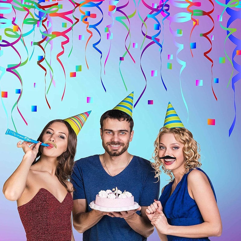 BoBofly 36 Pieces Fake Mustaches Beard, Self Adhesive Costume Accessories Novelty Mustache Fiesta Party Supplies for Masquerade Party (Black) - Image 5