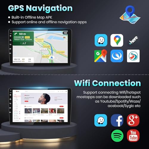 Podofo Radio for Honda Civic 2006 2007 2008 2009 2010 2011 Car Stereo with Wireless CarPlay Android Auto,10.1 Inch 1080P Touch Screen【Built-in DSP EQ GPS Chip】 Bluetooth RDS FM WiFi Camera 2G+32G - Image 5