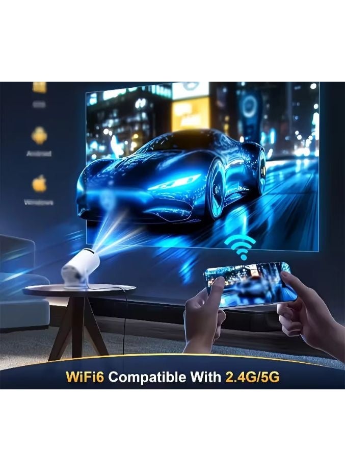 Smart HY300 4K Portable Projector with Android 11 | 200 ANSI Brightness | Wi-Fi 6 | Bluetooth | 130-inch Screen | 180° Rotation | Ultra HD Resolution | Home Theater | Optical Specifications | Automatic Keystone Correction | White - Image 4