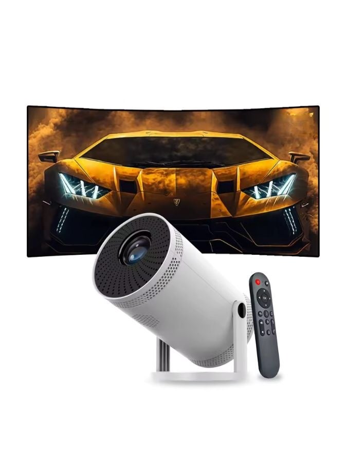 سمارت HY300بروجكتر محمول - يدعم دقة Ultra HD 4K، نظام أندرويد 11، واي فاي 6 مزدوج، تصحيح تلقائي للصورة، عرض حتى 200 بوصة، سينما منزلية مع خاصية عرض الشاشة - أبيض - Image 2