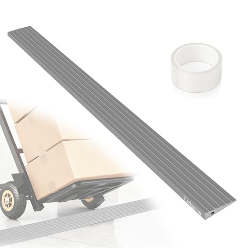LIEKUMM 3/8" Rise Odorless Threshold Ramp for Doorways, Wheelchair Ramp with 3500 lbs Capacity, Portable Door Ramp for Electric Wheelchairs, Strollers, Garage, Robot Vacuums, Grey - Image 1