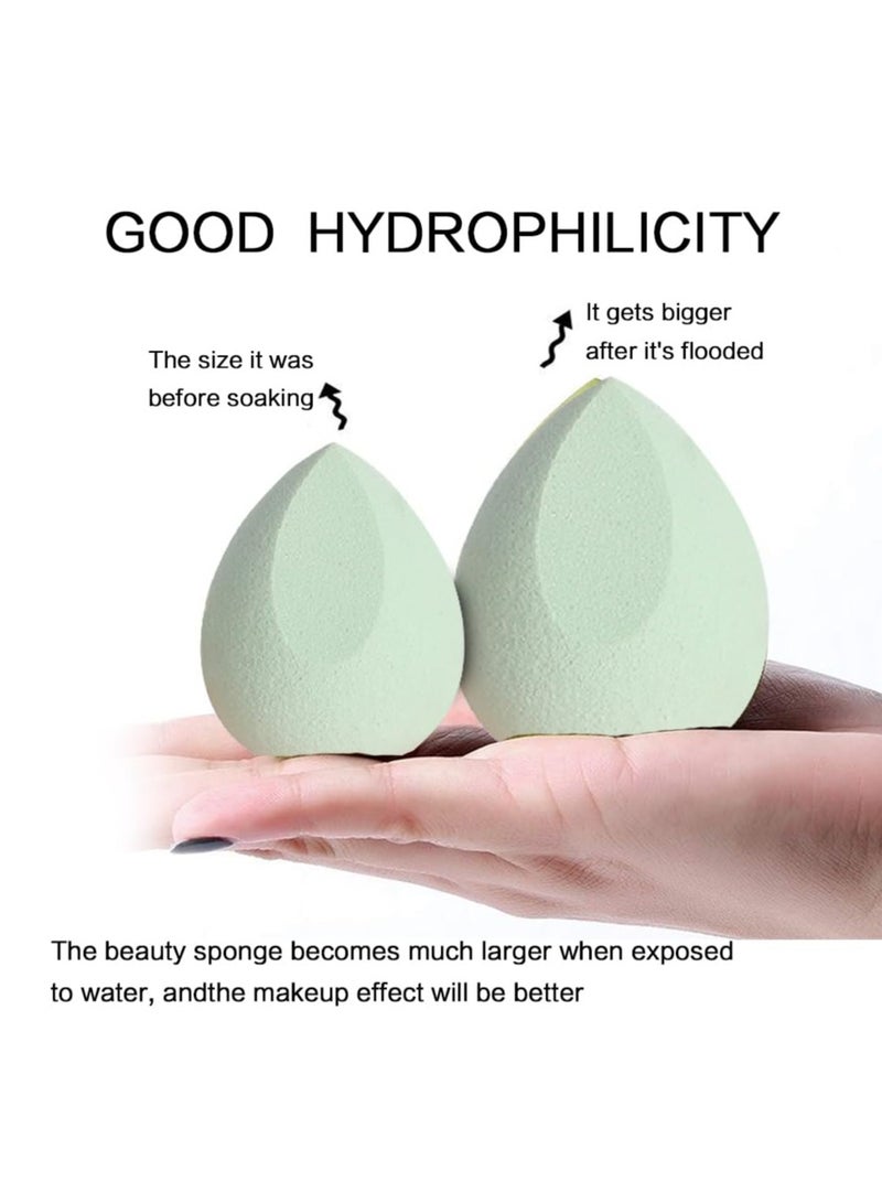 Generic 4 PCS Makeup Sponge with Holder Case Set, Makeup Sponges Blender Beauty Sponge Makeup Egg , Latex-Free Dry & Wet Use Foundation Cosmetic Makeup Puff for Powder Cream  - Image 2