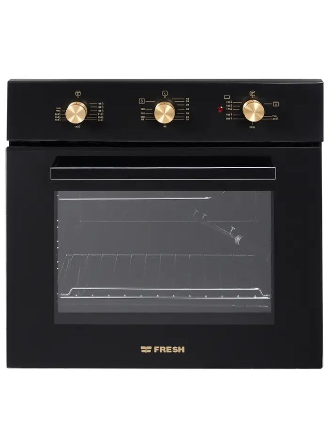 Fresh Built-in Oven 60cm Black, Gold Key, Full Safety, Hydraulic Door - Image 2