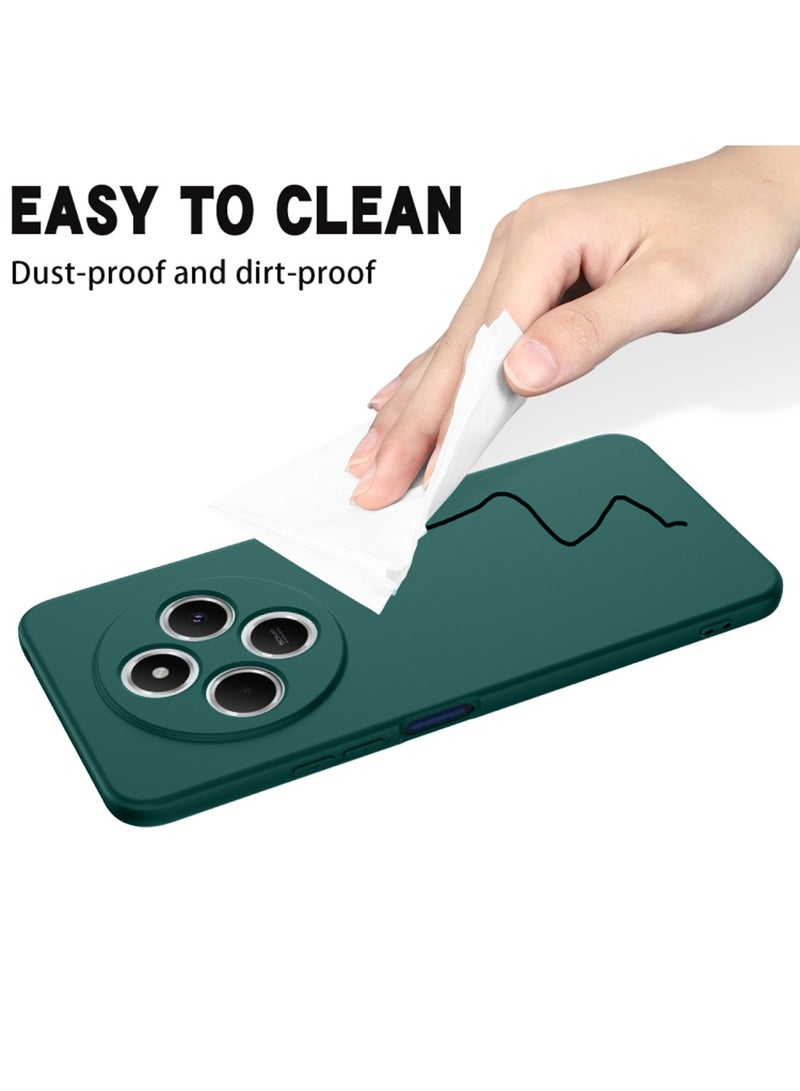 Wtech Xiaomi Redmi 14C 4G 2024 Premium Soft Liquid Silicone Case Cover - Dark Green - Image 3