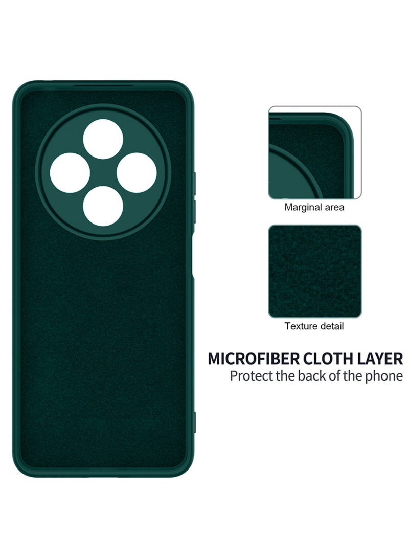 Wtech Xiaomi Redmi 14C 4G 2024 Premium Soft Liquid Silicone Case Cover - Dark Green - Image 5