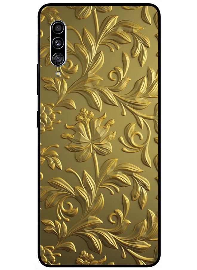 EYE CATCH - Protective Case Cover For Samsung Galaxy A90 Smart Series Printed Protective Case Cover for Samsung Galaxy A90 Gold Petal - Image 1