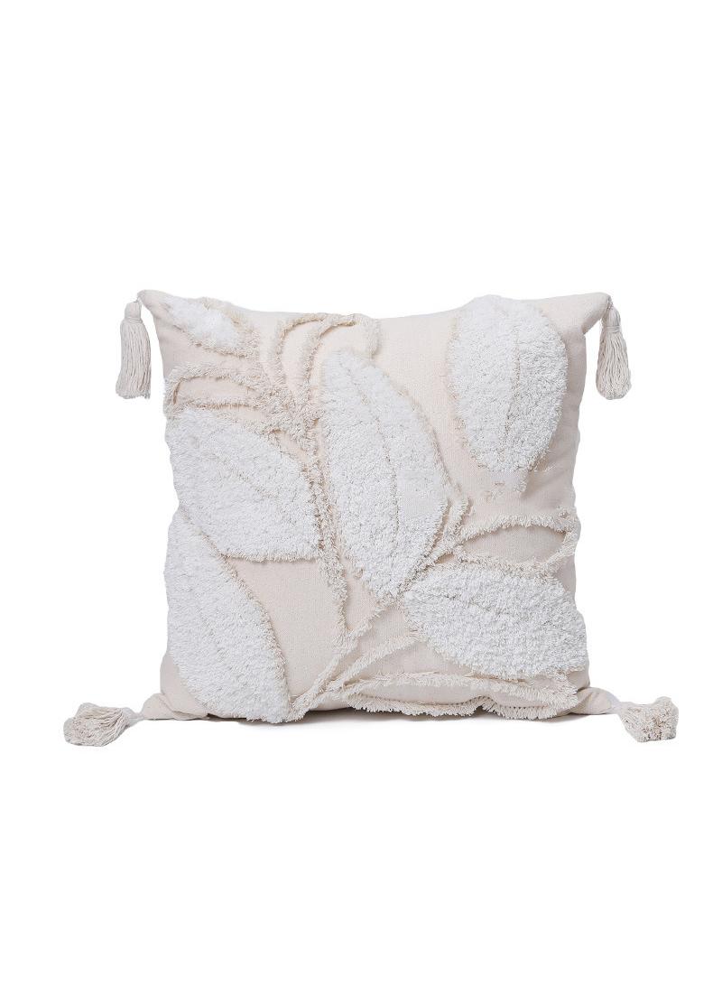 Bluejw Cushion Cover 45x45cm Handcrafted Throw Pillow Cover Boho Decor Cushion Tassel Decorative Pillowcase Woven Throw Tufted for Home Bohemian Decor  - Image 1