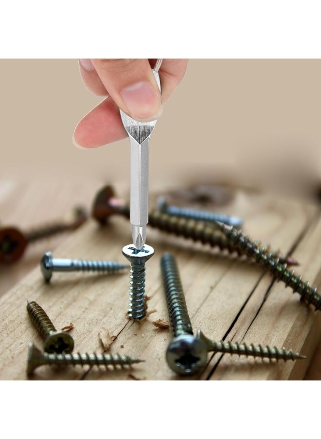 SUNSAR 8-Piece Mini Screwdriver Set, Keychain Flathead & Phillips Tool, Black & Silver - Image 4