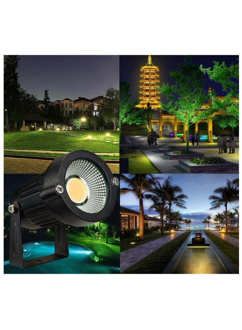 2-Pack Outdoor LED Garden Spike Lights | COB Landscape Spotlights | IP65 Waterproof Warm White Uplights for Yard, Pathway, Trees, Lawn, Patio, Garden & Landscape Decoration - Image 4