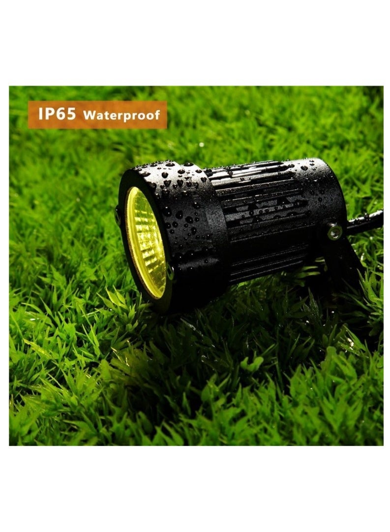 2-Pack Outdoor LED Garden Spike Lights | COB Landscape Spotlights | IP65 Waterproof Warm White Uplights for Yard, Pathway, Trees, Lawn, Patio, Garden & Landscape Decoration - Image 2