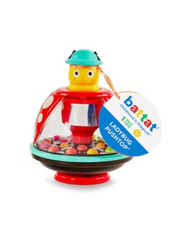BATTAT Ladybug Spinning Ball Popping Toy, 20 Small & Colorful Balls, Lady Bug Pushtop, Pre School Toys, Best Gift for 12+ Month Babies and Toddlers  - Image 1