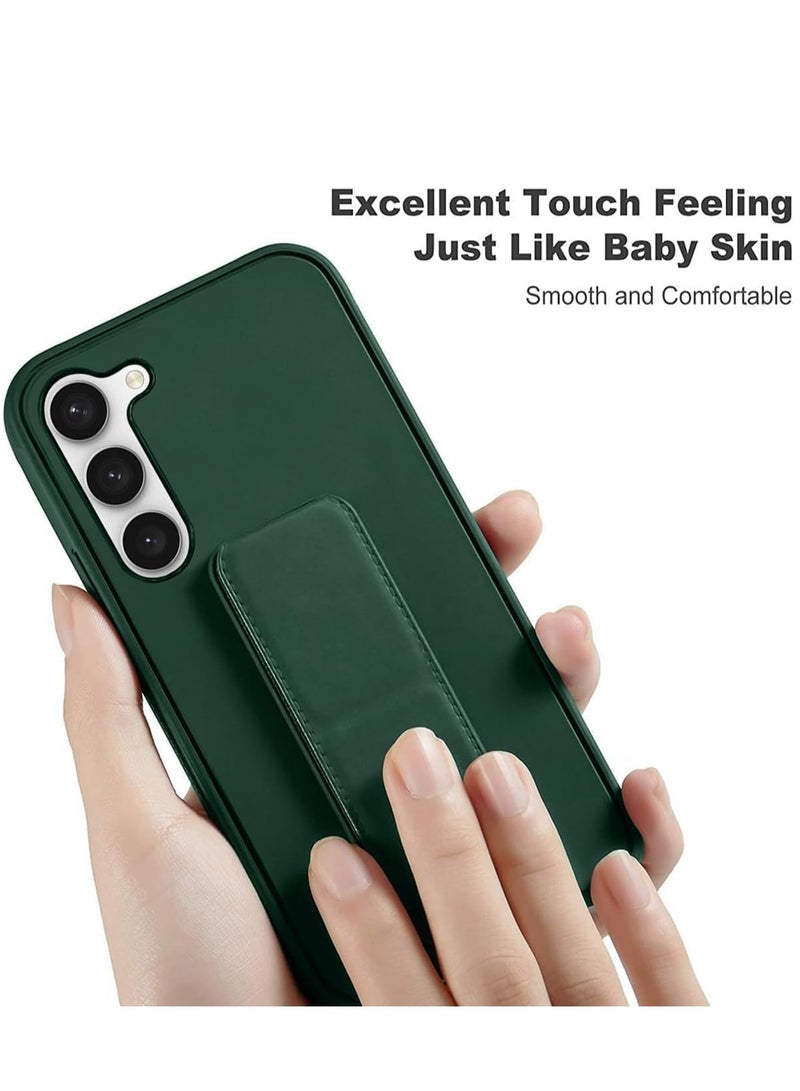 MIGOFAST Galaxy A55 5G Back Stand Case Magnetic Car Holder Soft Silicone Horizontal  Vertical Kickstand Cover Wrist Strap Full protection Case for Samsung Galaxy A55 5G Green - Image 4