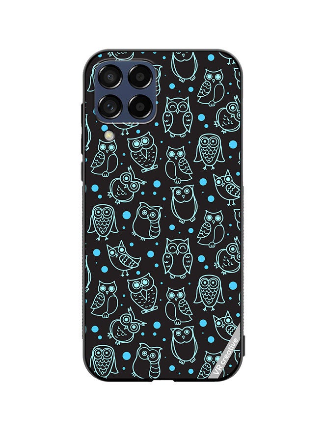VR CREATIVE Protective Case Cover For Samsung Galaxy M53 Night Owl Stroke Design Multicolour - Image 1