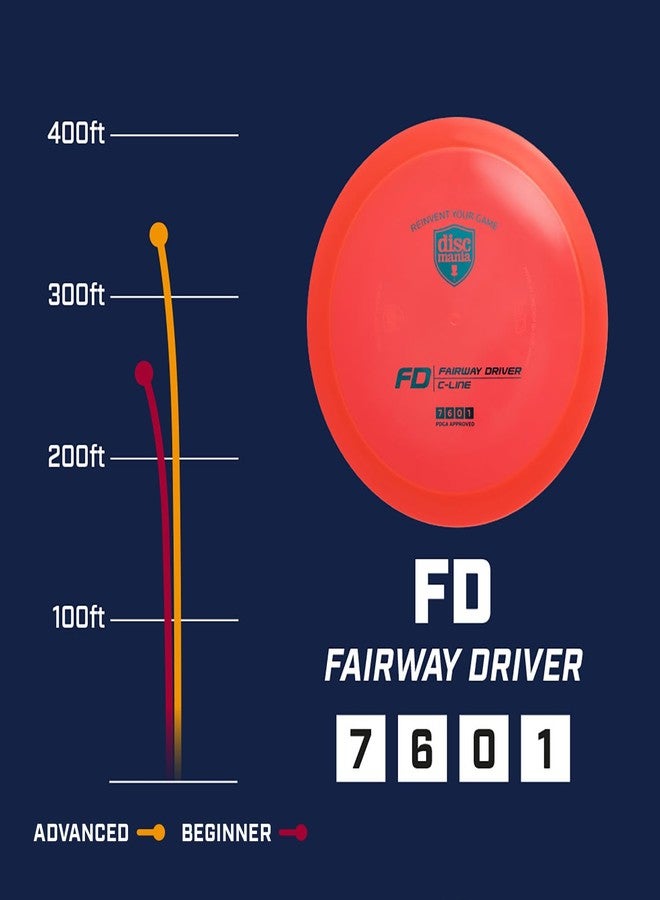 Discmania C-Line FD Disc Golf Fairway Driver | Stable Disc Golf Driver w/Straight Flight | Durable, Premium Plastic | High Glide w/Controllable Flight | 173-176g (Red) - Image 2