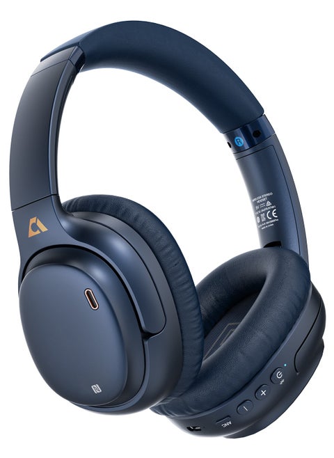 Ankbit E700 Hybrid Active Noise Cancelling Headphones, Bluetooth 5.1 Headphones with LDAC for Hi-Res Wireless Audio, aptX HD & Low Latency Over-Ear Wireless Headphones, Clear Calls, 60H Playtime