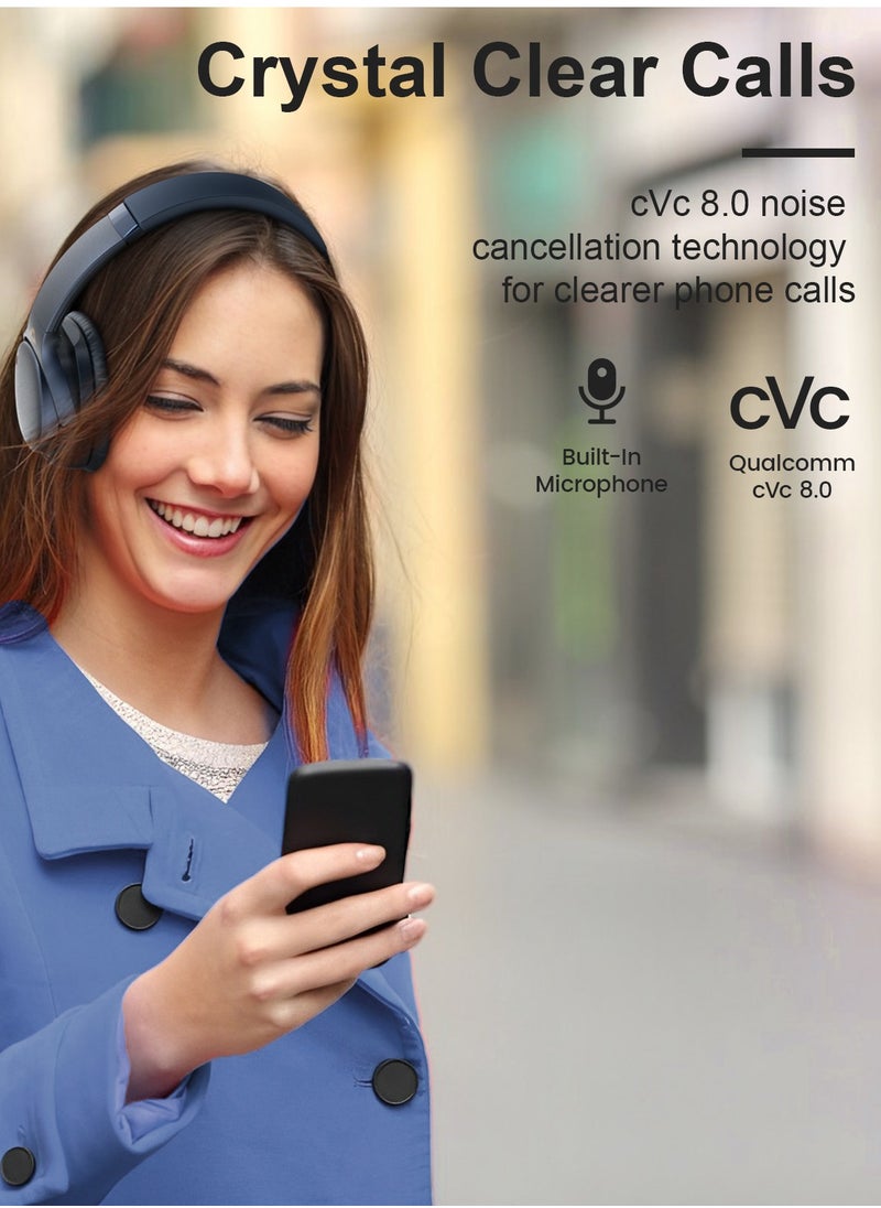 Ankbit - Ankbit E700 Hybrid Active Noise Cancelling Headphones, Bluetooth 5.1 Headphones with LDAC for Hi-Res Wireless Audio, aptX HD & Low Latency Over-Ear Wireless Headphones, Clear Calls, 60H Playtime - Image 1