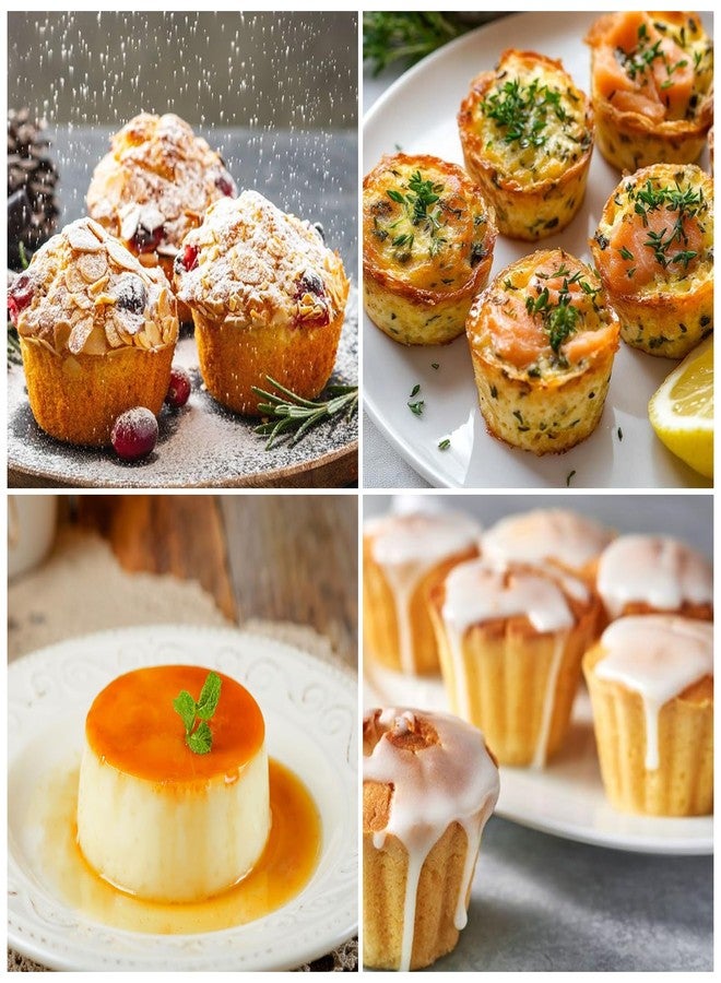 Lukinuo Silicone Egg Bite Molds 2 Pack Air Fryer Muffin Baking Pans Nonstick Silicone Muffin Trays for Baking Mini Muffins Eggs Bites Tart Mini Cupcake Brownie Quiche - Image 2