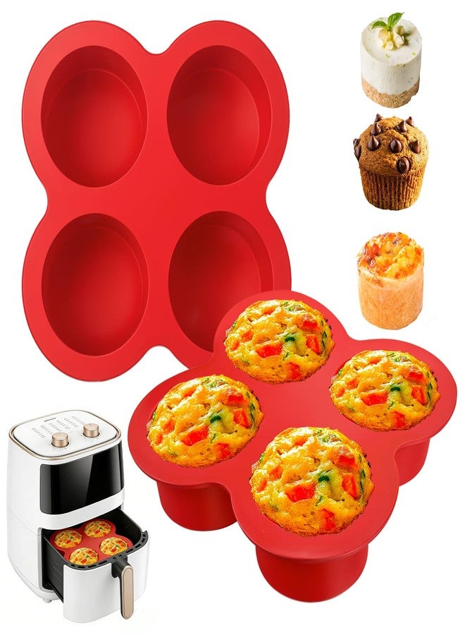 Lukinuo Silicone Egg Bite Molds 2 Pack Air Fryer Muffin Baking Pans Nonstick Silicone Muffin Trays for Baking Mini Muffins Eggs Bites Tart Mini Cupcake Brownie Quiche - Image 1