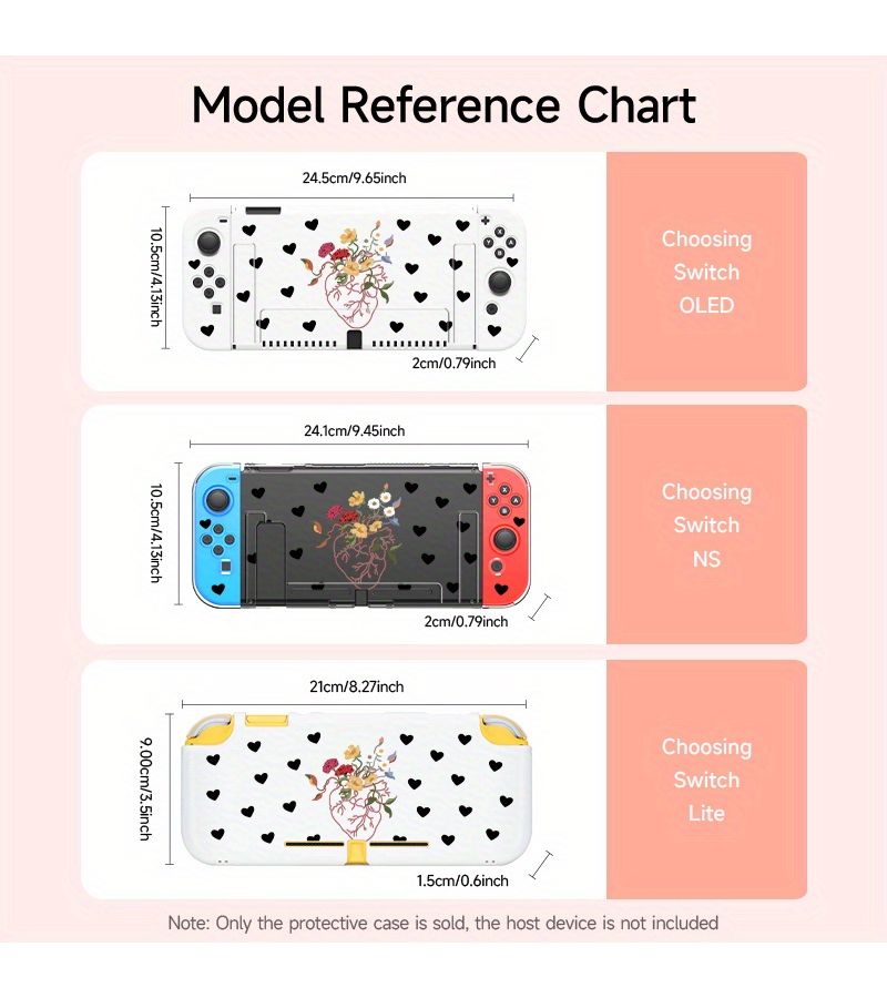 غطاء حماية شفاف أسود لـ Switch OLED قابل للفصل وخفيف الوزن - Image 2