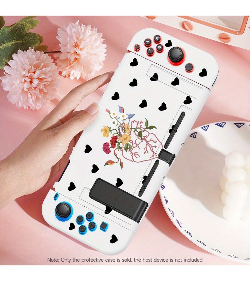 غطاء حماية شفاف أسود لـ Switch OLED قابل للفصل وخفيف الوزن - Image 1