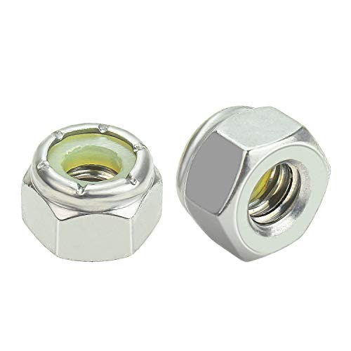 Powlankou 60 Pieces 1/4"-20 Nylon Insert Hex Lock Nuts, 304 Stainless Steel - Image 5