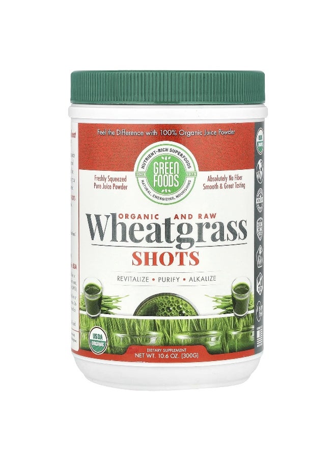 Green Foods Green Foods, Organic and Raw Wheatgrass Shots, 10.6 oz (300 g)  - Image 1