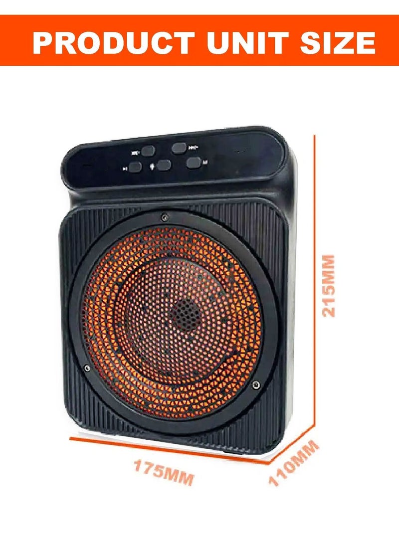 قريت نايس مكبر صوت لاسلكي يعمل بتقنية البلوتوث يحتوي على راديو FM , مدخل ذاكرة TF ,مدخل USB , مدخل ميكروفون - Image 4