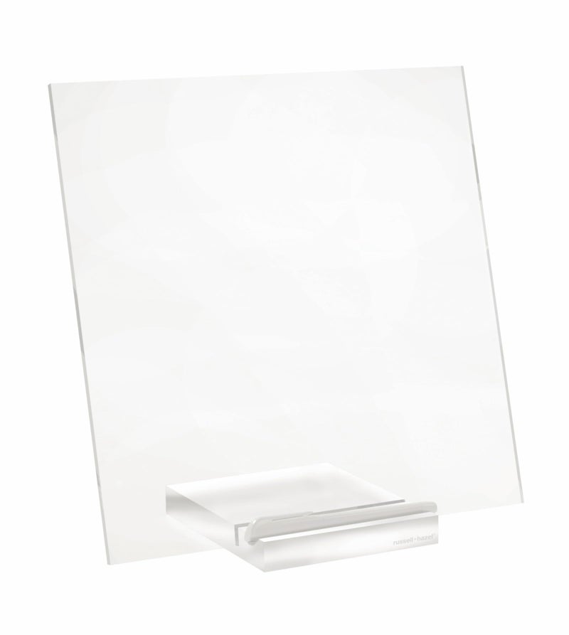 RUSSELL+HAZEL تابلت ملاحظات أكريليك من راسل + هازل، لوح جاف ومسجل، شفاف 12” × 6” × 11.5” (31384) - Image 1