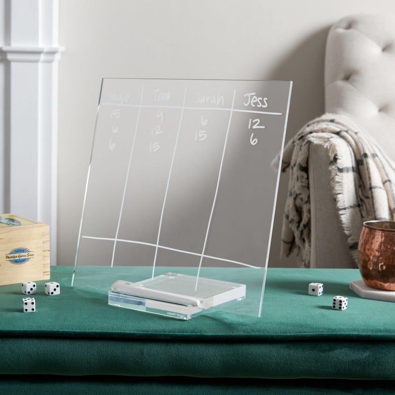 RUSSELL+HAZEL تابلت ملاحظات أكريليك من راسل + هازل، لوح جاف ومسجل، شفاف 12” × 6” × 11.5” (31384) - Image 5
