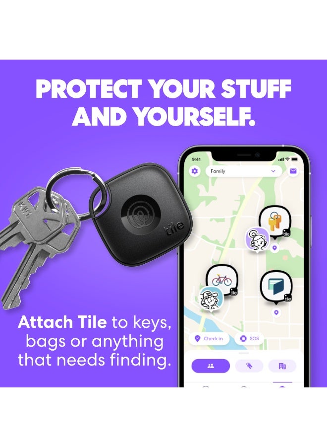 tile Mate Bluetooth Tracker, Keys Finder and Item Locator for Keys, Bags and More. Phone Finder. Both iOS and Android Compatible. 1-Pack Green Surf - Image 2