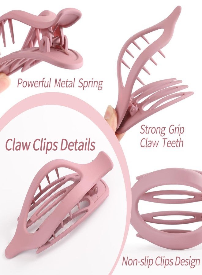 Glaudmeiss 6 Packs Flat Hair Clips, Curved Claw Clips for Women Girls, Alligator Clips for Thick Thin Hair, Strong Hold Duck Billed Clips,4.7 Inch Hair Barrettes for Styling Sectioning, Olive Green Color - Image 3