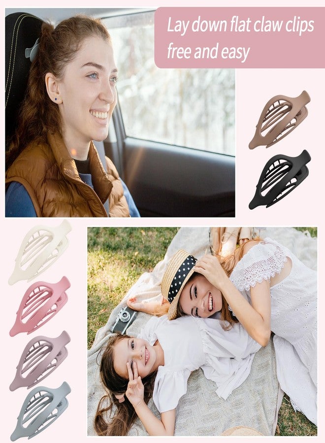 Glaudmeiss 6 Packs Flat Hair Clips, Curved Claw Clips for Women Girls, Alligator Clips for Thick Thin Hair, Strong Hold Duck Billed Clips,4.7 Inch Hair Barrettes for Styling Sectioning, Olive Green Color - Image 5
