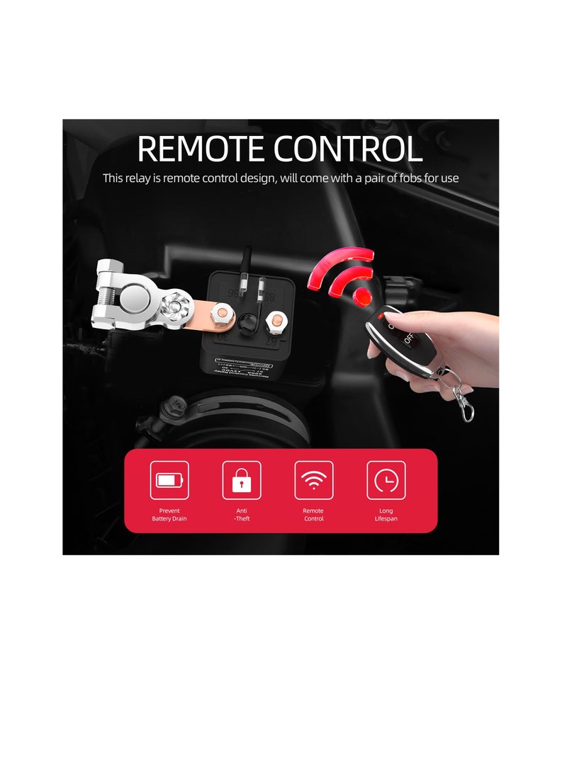 AROAQ Portable Remote Battery Disconnect Switch Upgraded Battery Disconnect Switch Anti Theft  - Image 2