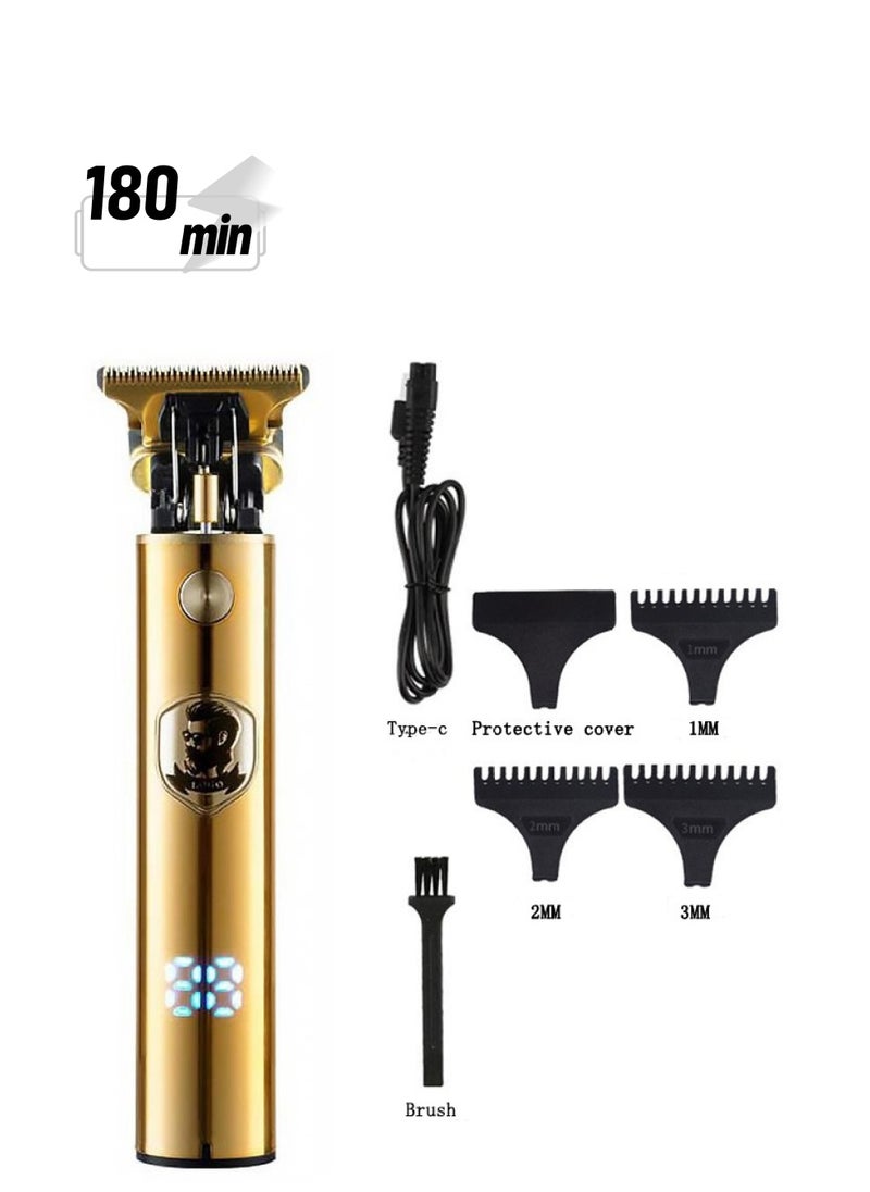 OASIS DESERT Lcd Hair Clipper Lithium Battery Quiet Rechargeable Engraving Knife Head Wash Electric Push  - Image 1