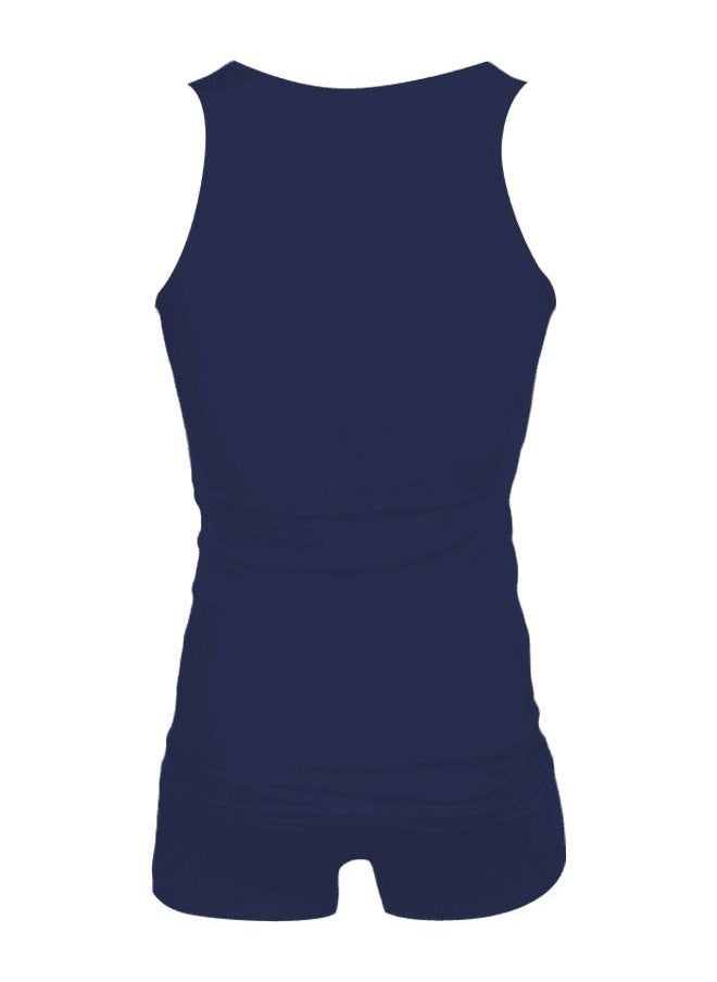 A set of men's underwear, plain colors, without sleeves - Dice