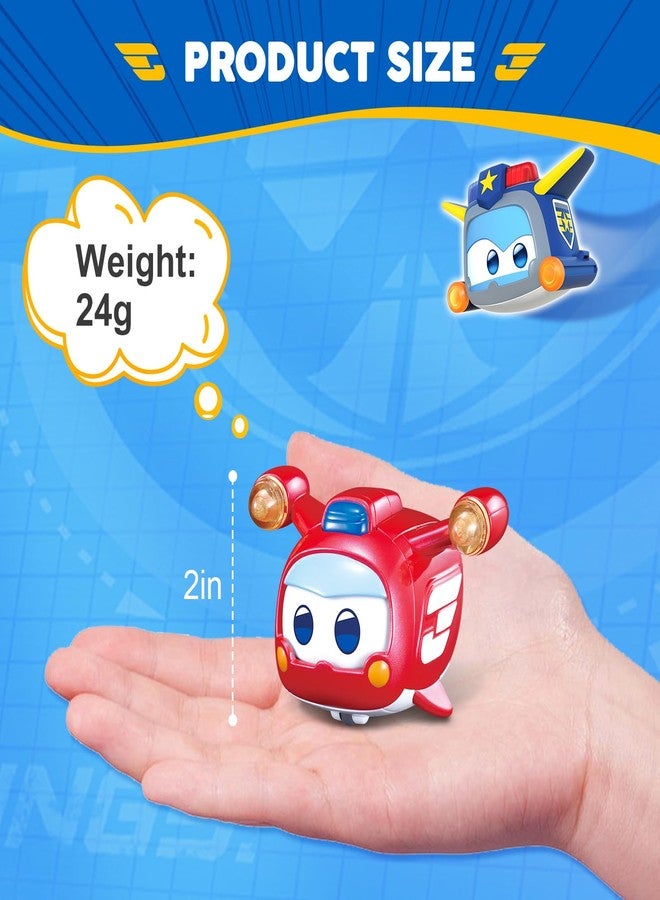Super Wings Toys, 4 PCS Super Pet Sets, 2 in Size Glow and Face-Changing Transformable Toys Jett Donnie Paul Dizzy Pet, Stacking Toys for Toddlers Kids 3 4 5 6 7 Year Old - Image 2